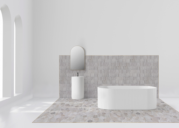 Salt Rock Namaste Stripe 305x305mm Marble Mosaic (11shts/sqm)