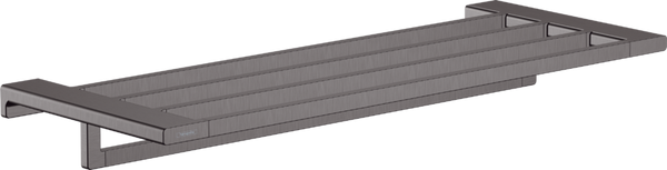 Hansgrohe Addstoris Towel Rack With Towel Rail Brushed Black Chrome