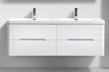 Venice 1500 White Four Draw Vanity Set