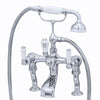 Perrin & Rowe Deck Mounted Bath Mixer White Lever Handles