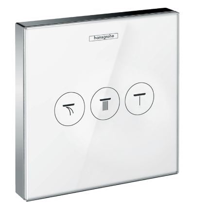 Hansgrohe Showerselect Glass Valve For Concealed Installation For 3 Functions White/Chrome