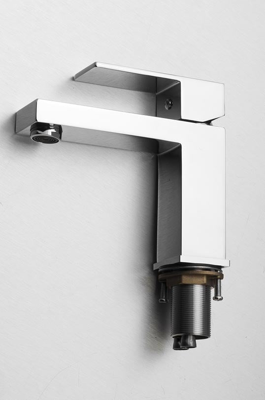 Malta Square Basin Mixer Short-Chrome