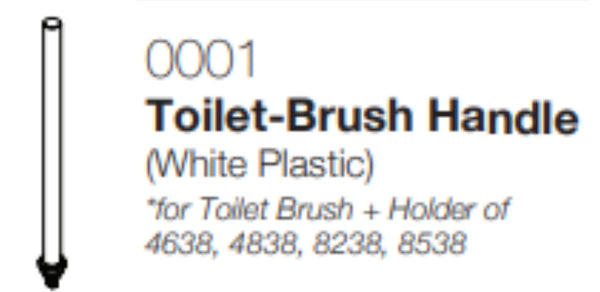 T-Brush Handle (White Plastic) -POLS