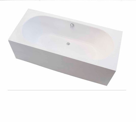 Cube Freestanding Bath Gloss Inner Matt White Outer 1800x800x600mm