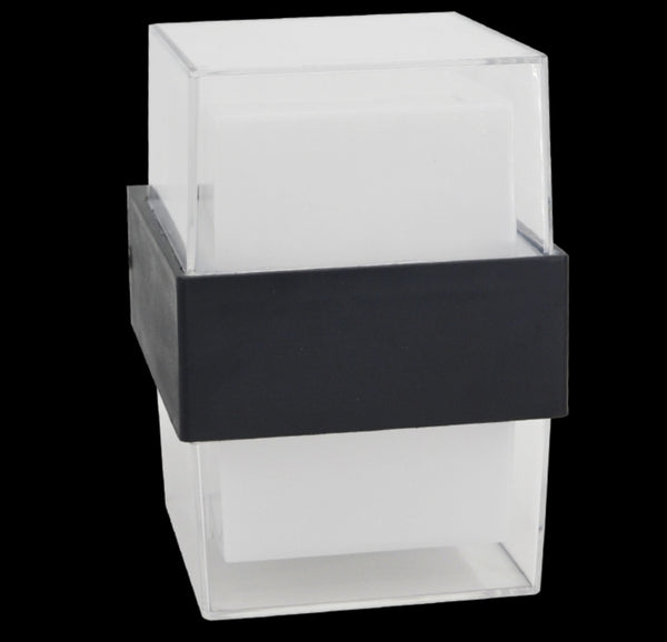 2x5W LED Up&Down Square Aluminium W/L IP54 3000K