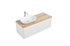 Lazio 1200 White Single Draw Vanity Set