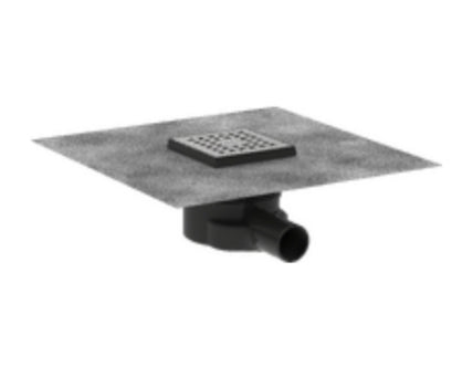 Hansgrohe Raindrain Point Complete Set Point Drain 100/100 Brushed Stainless Steel