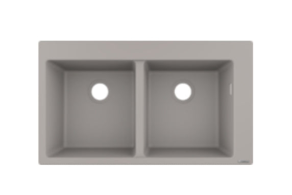 Hansgrohe S51 S510-F770 Built-In Sink 370/370 Concretegrey