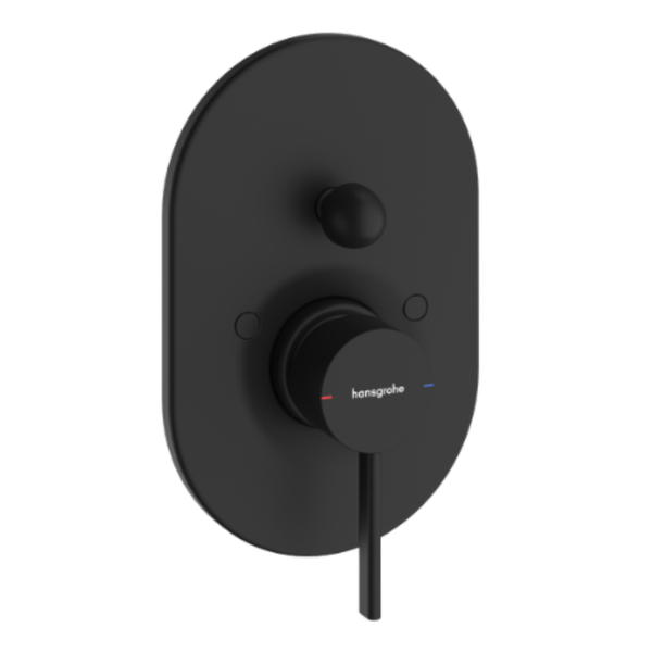 Zesis S Single lever bath mixer for concealed installation Matt Black