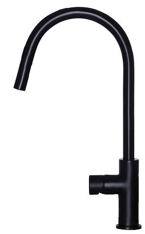 Retractable Round Pinless Kitchen Mixer Black