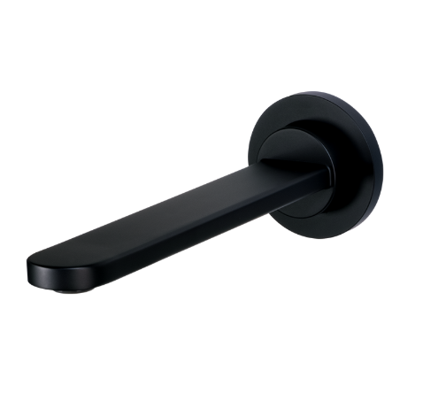 Round Wall Spout 200mm - Black