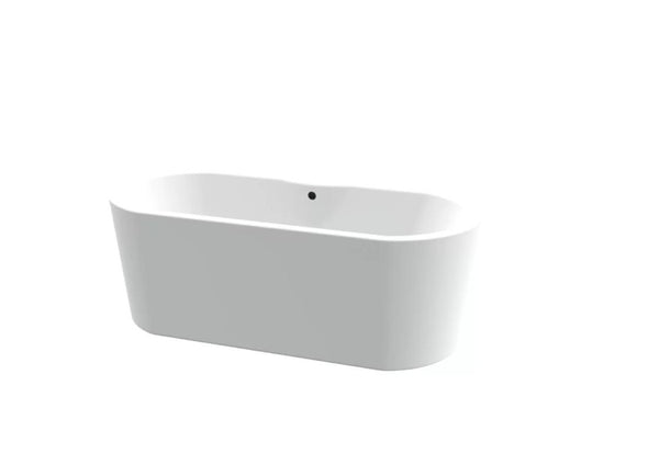 Prague Freestanding Bath Polished White 1870x875x665mm