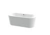 Prague Freestanding Bath Polished White 1870x875x665mm