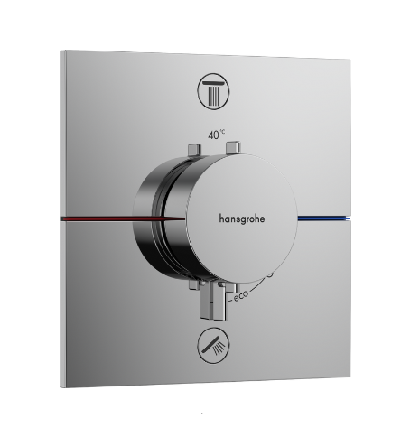 Hansgrohe Showerselect Comfort EThermostat For Concealed Installation For 2 Functions Chrome