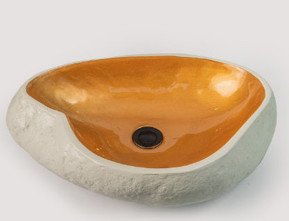 Millstone Small Countertop Basin Gold & Sandstone 460x400x150mm