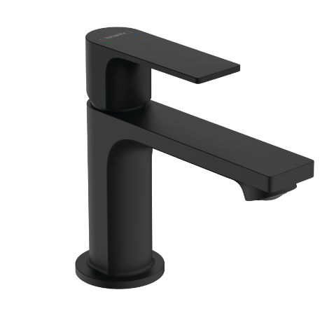 Hansgrohe Rebris E Single Lever Basin Mixer 80 Without Waste Set Matt Black