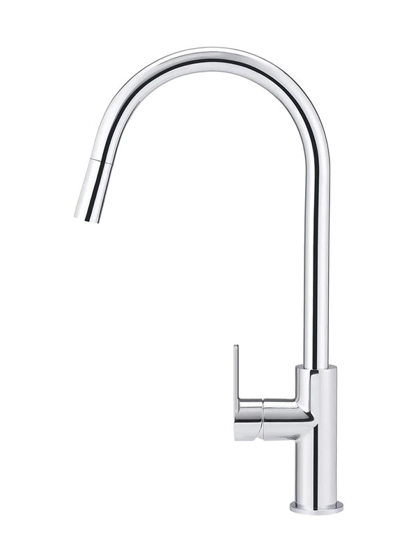 Retractable Round Paddle Kitchen Mixer Chrome