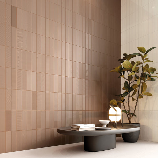 Texiture Pattern Mix Copper 62,5x250x8,5mm (0.45sqm/box) Matt Ceramic