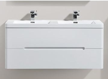 Venice 1200 Gloss Grey Double Draw Vanity Set