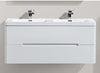 Venice 1200 Gloss Grey Double Draw Vanity Set