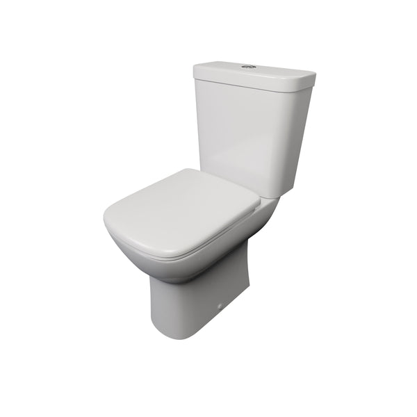 Comfort Square Raised Height Close Couple Wc Set (Top Flush, Dual Push Button