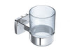 Integrity Glass Tumbler + Holder Chrome