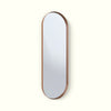Deep Frame Pill Mirror - 0.6 x 1.2m - 30mm - Chemically Aged Brass