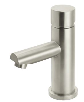 Round Pinless Basin Mixer Brushed Nickel