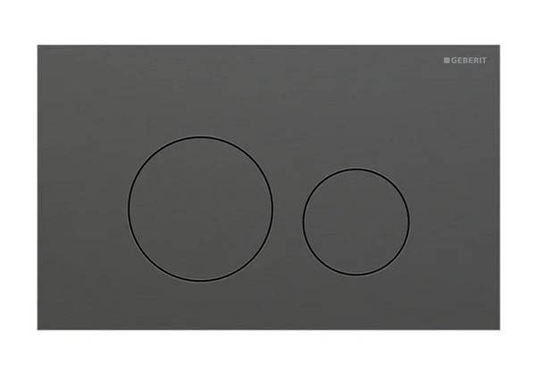 Sigma40 Actuator Plate for Dual Flush, Round - Black Chrome