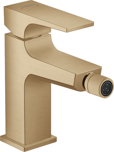 Hansgrohe Metropol Single Lever Bidet Mixer With Lever Handle And Push-Open Waste Set Brushed Bronze