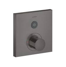 Thermostat for concealed installation square 1 functon Brushed Black Chrome