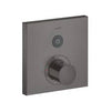 Thermostat for concealed installation square 1 functon Brushed Black Chrome