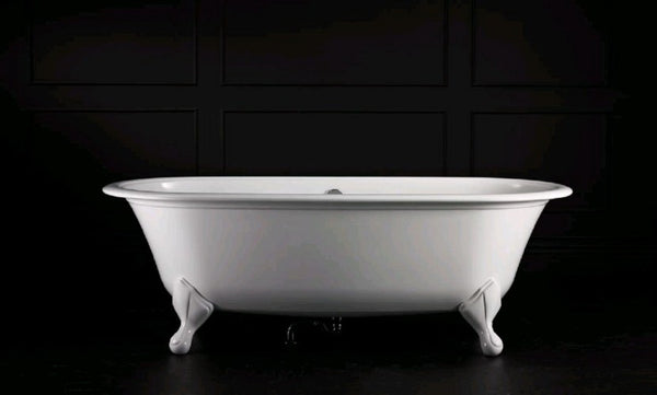 Radford Freestanding Bath Polished White 1900X910X645mm (With Feet & Overflow)