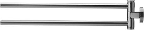 D-Code Towel rail with 2 Swivelling Arms