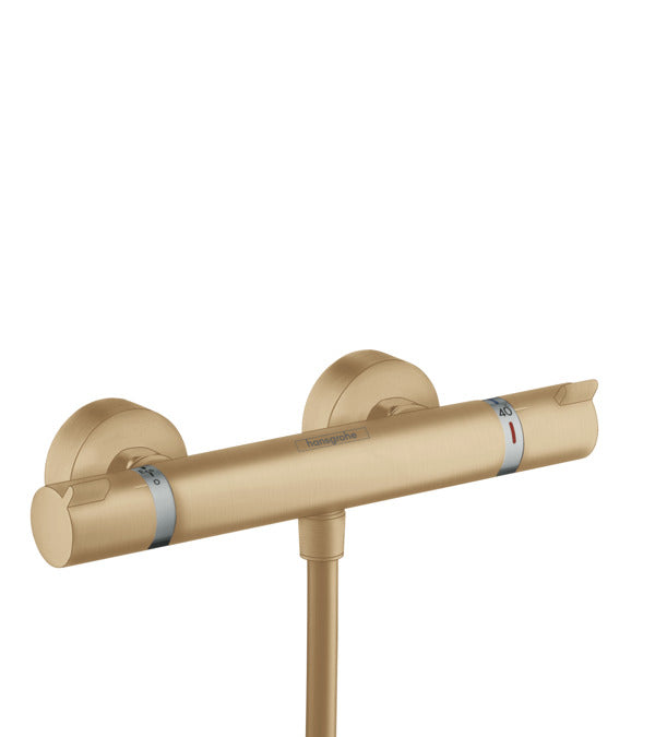 Hansgrohe Ecostat Shower Thermostat Comfort For Exposed Installation Brushed Bronze