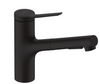 Hansgrohe Zesis M33 Single Lever Kitchen Mixer 150, Pull-Out Spray, 2Jet Matt Black