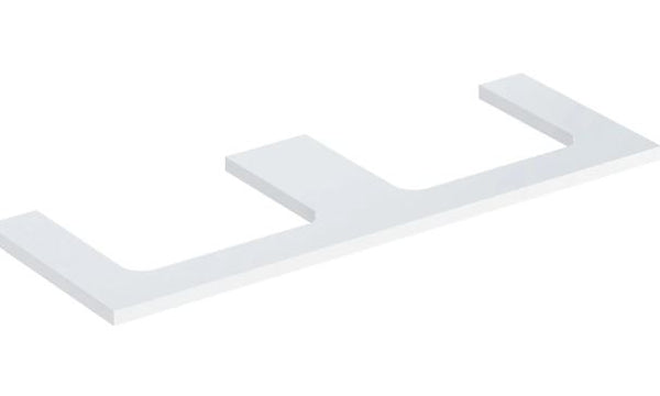 ONE washtop, central cut-out, for lay-on washbasin, rectangular