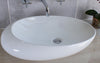 Medium Pebble Countertop Basin White 680x440x160mm