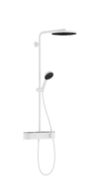 Hansgrohe Pulsify S Showerpipe 260 1Jet Ecosmart With Showertablet Select 400 Matt White