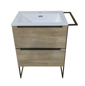 Loft 600 Left Complete Vanity Set Cherrywood