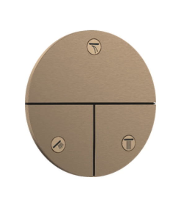Hansgrohe Showerselect Comfort S Valve For Concealed Installation For 3 Functions Brushed Bronze