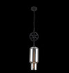 1xE27 Industrial Cylinder Smoke Glass Pendant