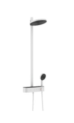 Hansgrohe Pulsify S Showerpipe 260 2Jet Ecosmart With Showertablet Select 400 Matt White