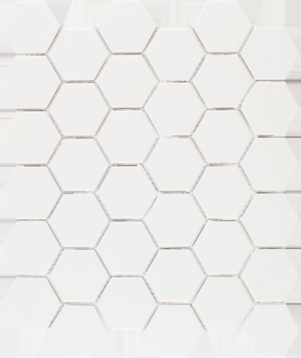 Hexagon Unglazed Pure White 284x324mm (11 shts/sqm)