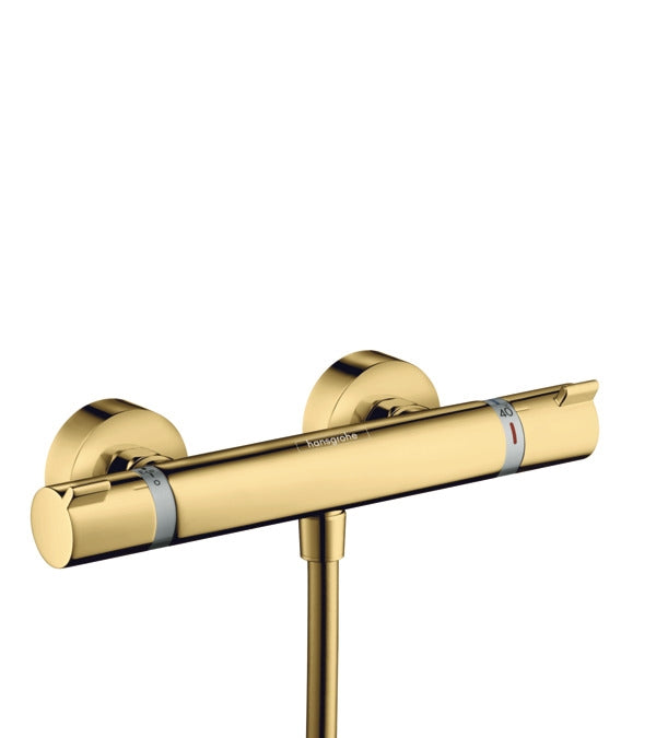 Hansgrohe Ecostat Shower Thermostat Comfort For Exposed Installation Polished Gold Optic
