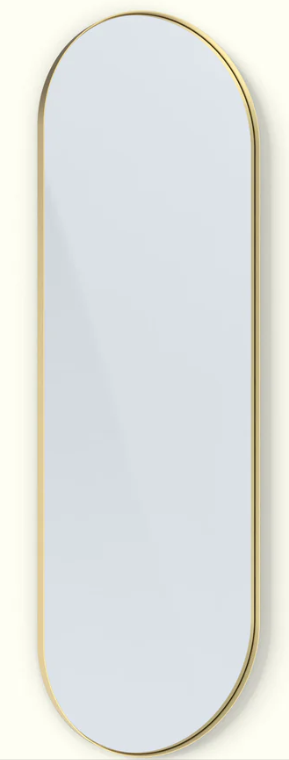 DeepFrame Pill - 600 mmx1600 mmmm - 30mm - Solid Brass Aged - LED Backlit