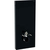 Monolith sanitary module for wall-hung WC, 114 cm, front cladding made of glass: black glas
