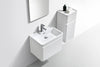 Milan 600 White Single Drawer Vanity Set