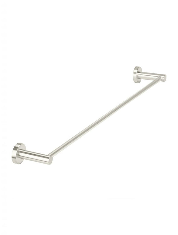 Brushed Nickel Round Single Towel Rail