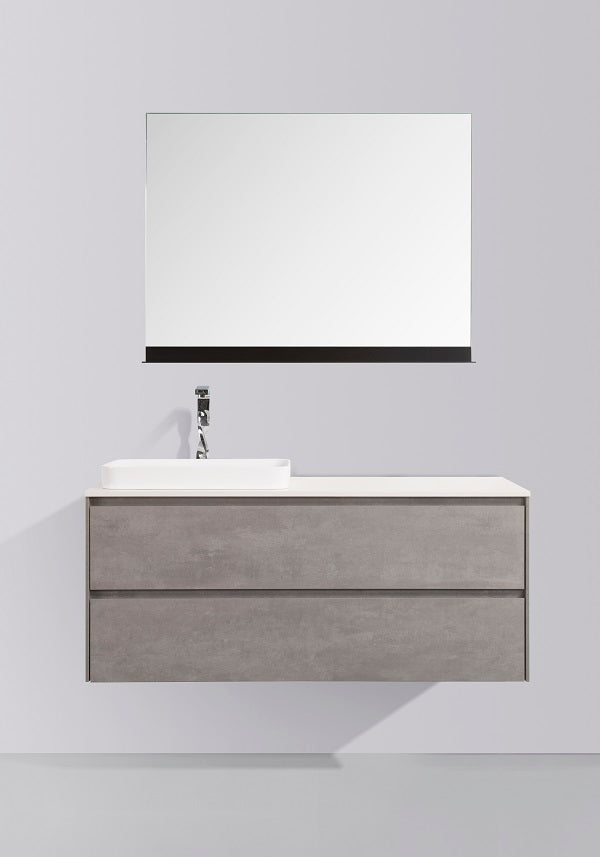 Madrid 1200 Concrete Double Drawer Vanity Set